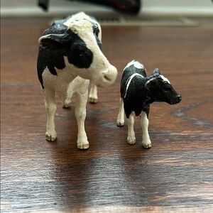 Black and White Holstein Cow Action Figures